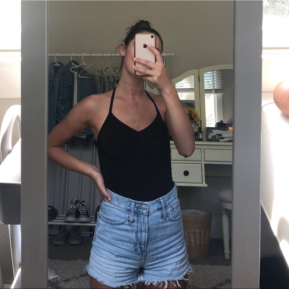 Nasty Gal Black Halter Bodysuit